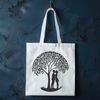 Love Entwined Tree Illustration A stylized illustration of a tree with intertwining branches, symbolizing love and partnership.
