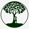 Lovers in Bloom Vector Art Illustrative tree design with a couple embracing in its branches, perfect for Valentine's Day or wedding decorations.