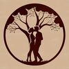 Whimsical Wedding Decoration Icon An SVG design featuring a romantic tree shape, often used in wedding decorations or Valentine's Day themes.