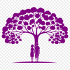 Heartfelt Tree Emblem An illustration of a couple embracing under the branches of a stylized tree.