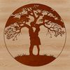 Romantic Branches and Leaves Vector Art A romantic tree illustration featuring intertwined branches and leaves, symbolizing love and devotion.