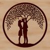 Eternal Devotion Tree A stylized illustration of a tree with intertwined branches, symbolizing eternal love and devotion.