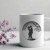 Symbolic Tree of Romance A tree with intertwined branches and a heart-shaped trunk, symbolizing the connection between lovers.