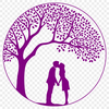 A stylized illustration of a tree with intertwined branches forming a heart shape, often used as a symbol of eternal love.