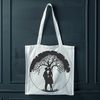 Tree of Devotion Symbolism A pair of lovers embracing under the branches of a large tree, perfect for Valentine's Day or wedding decorations.