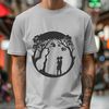 Beautiful Interconnected Love A stylized illustration of a tree with intertwined lovers, suitable for Valentine's Day designs.