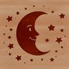 A detailed vector design of the moon phase with intricate details.