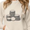 Stacked Cash Design Illustrative design of a stack of money coins with various denominations in vector format.