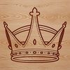 Vector illustration of a regal crown in various formats including SVG, PDF, and DXF.