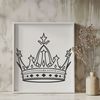Vector Crown Clip Art A digital representation of a crown in vector format, ideal for cutting or engraving with tools like Cricut or laser cutter.