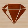 Beautiful Diamond Clip Art Vector Graphic SVG illustration of a geometric diamond shape, suitable for graphic design and digital crafting.