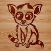 Tropical Forest Creature Illustration An SVG graphic of a primate species commonly found in tropical forests, designed as vector art.