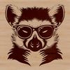 Lemur Head Illustration in Vector Art A close-up illustration of a lemur's head, rendered as vector art.