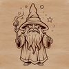 Medieval Fantasy Art Vector Graphics A fantastical illustration of a wizard in a medieval-inspired setting, suitable for fantasy-themed designs.