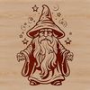 Fantasy Magic Character Vector Art A medieval-style wizard character in a fantasy setting, depicted with magical staff and attire.