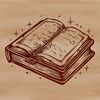 Witchcraft Symbolism and Icons SVG A mystical illustration depicting a witch's spell book with magical symbols and icons.