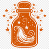 Ornate Potion Bottle In DXF For Free Download