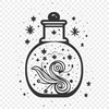 Unique Potion Bottle Digital Drawing SVG - Free Download