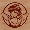 Whimsical Winged Creature Design A mythical creature from a traditional fairy tale, depicted as a delicate winged being with a human-like head.