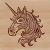 Ornate Unicorn Clip Art Vector Image Ornate mythical creature with a long neck and horn, suitable for vector design.