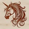 Magical Unicorn Portrait Vector illustration of a unicorn's head with mythical creature details.