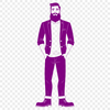 Bearded Man Digital Art SVG A digital illustration of a male figure with a beard, suitable for vector art projects.
