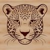 A detailed illustration of a jaguar's head, designed as vector art suitable for commercial or personal projects.