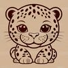 Majestic Wild Cat Illustration An illustration of a jaguar, a large wild cat species native to the Americas.