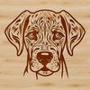 Large Breed Canine Clip Art Free Download A detailed illustration of a Great Dane's head, featuring intricate details suitable for various design purposes.