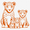 Exotic Panther Species Illustration Large feline from the family Pantherinae.