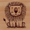 Illustrative vector art of a sitting lion, a wild animal commonly found on the savannah.