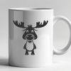 A high-quality digital illustration of a large mammal from the deer family.