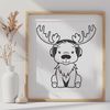 Wild Life Illustration A detailed illustration of a wild animal, specifically a moose, suitable for vector design and cutting machine stencils.