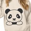 Panda Illustration with Bold Lines A vector graphic design of a panda featuring bold lines and simple shapes.