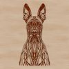 A vector illustration of a Great Dane's head, suitable for various design purposes.