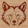 Wild Wolf SVG Graphic An SVG graphic featuring a realistic wild animal design.