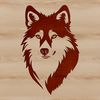 Close-up Wolf Portrait SVG Image A close-up illustration of a wild animal's head, depicted as a wolf.