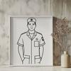 Vector Art Male Nurse Icon Male nurse professional illustration in vector format.