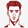 Simple Male Silhouette in Vector Format An SVG representation of a human silhouette with precise lines and shapes.