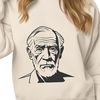 Clean Line Art Man Design Old man silhouette designed as a clip art image with clean lines and simple shapes.