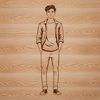 Beautiful Male Character Design SVG File A high-quality digital illustration of a male figure in vector format.