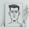 Vector Male Silhouette Art A 2D male silhouette cut out in vector format.
