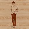 A male figure in a neutral pose, represented as an SVG vector graphic.