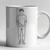 Free Downloadable Man Illustration A vector illustration of a male figure, suitable for graphic design projects.
