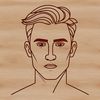 Male Vector Graphic Design in SVG Format A male figure represented as a vector graphic design in the SVG format.