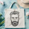 Man Illustration in Vector Format A digital illustration of a man with a beard, created as a vector graphic in an SVG format.