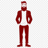 Vector Beard Illustration A male figure with a beard made from vector lines.
