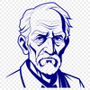 SVG Clip Art Figure An SVG design featuring a man's outline, ideal for graphic design or crafting projects.