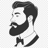 Illustrative Male Figure with Beard A vector illustration of a man with a beard.