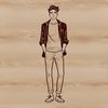 Minimalist Guy Icon A single male figure depicted in a simple, vector style.